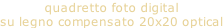 quadretto foto digital  su legno compensato 20x20 optical